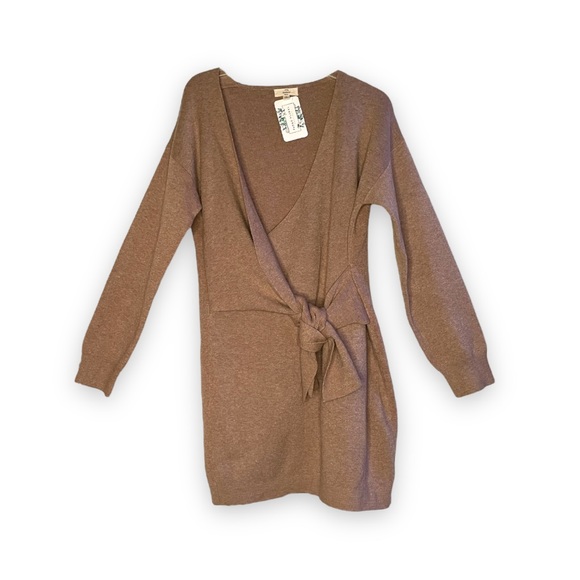 Entro Sweater Dress Camel Tan Oversized Soft Stretch Knit Luxe Small - Picture 3 of 3